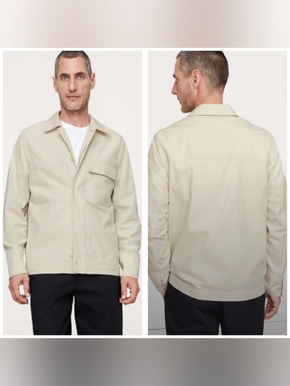 Banana Republic Mens Water Resistant Shirt Jacket Size L TALL